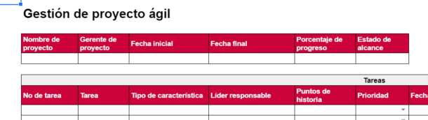 plantilla de gestión de proyectos